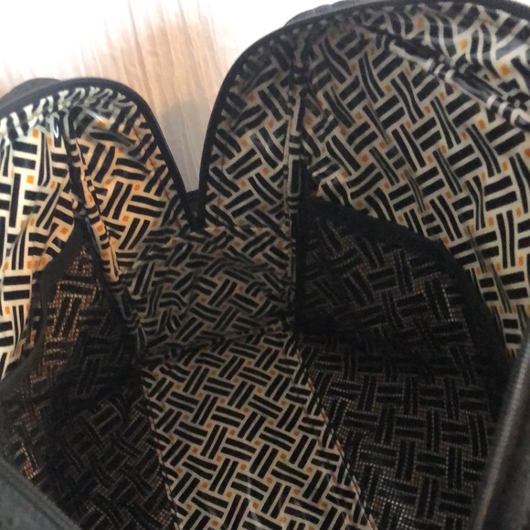 VERA BRADLEY Katalina SZ XL black yellow weave pattern diaper baby bag - Picture 11 of 16